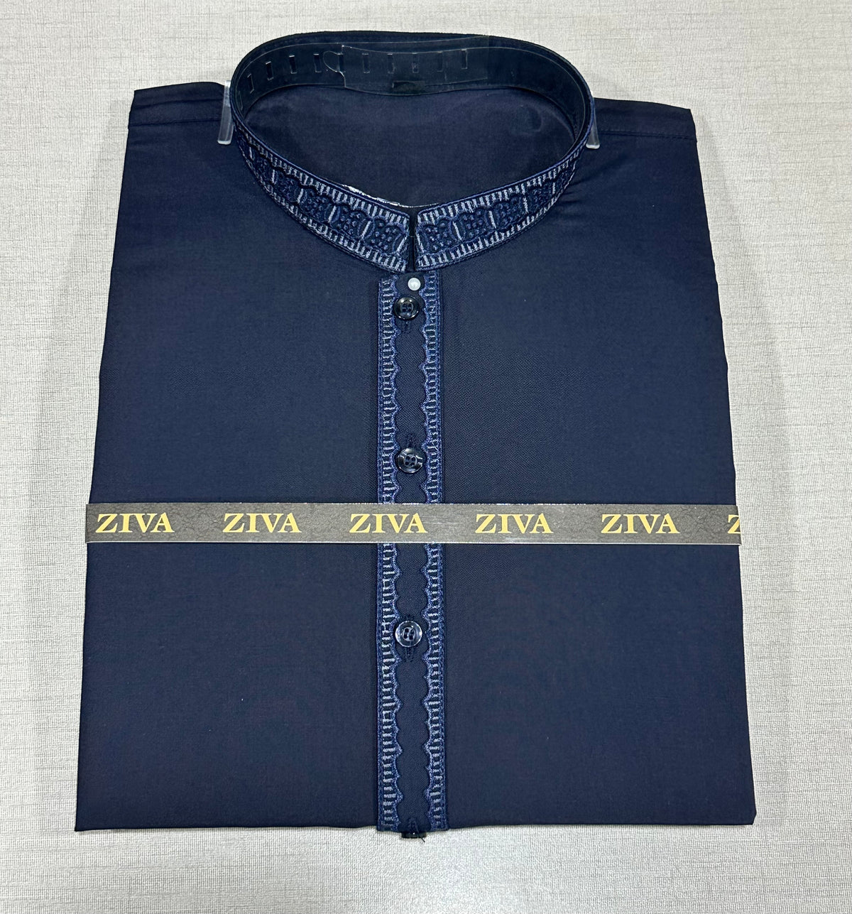 Men’s suit 2 piece (Embroidery) blue color